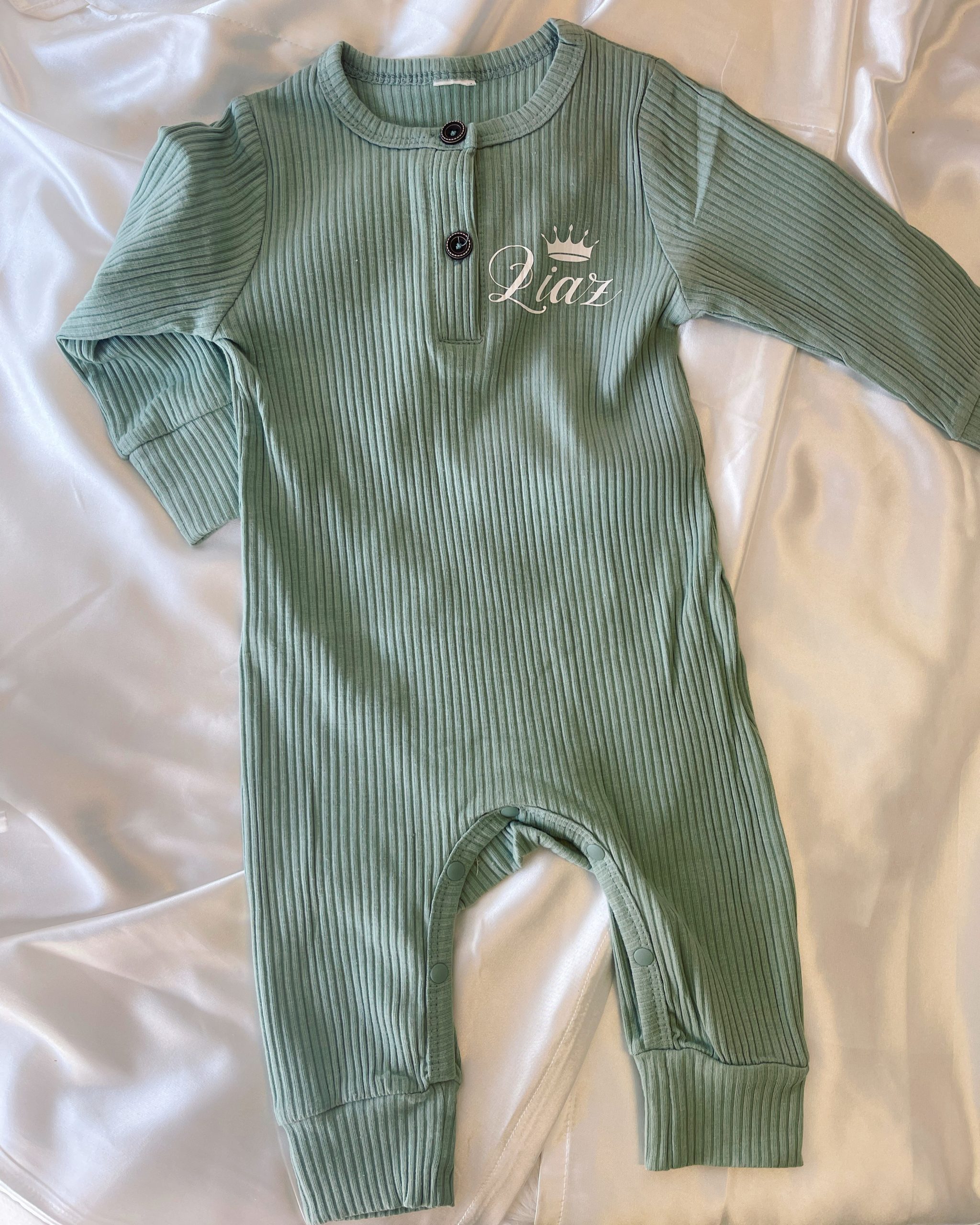 Pyjama Bébé Personnalisé Musulman/arabe - Cadeau Naissance - Blanc - Neuf Sur Commande - Royaume-Uni
